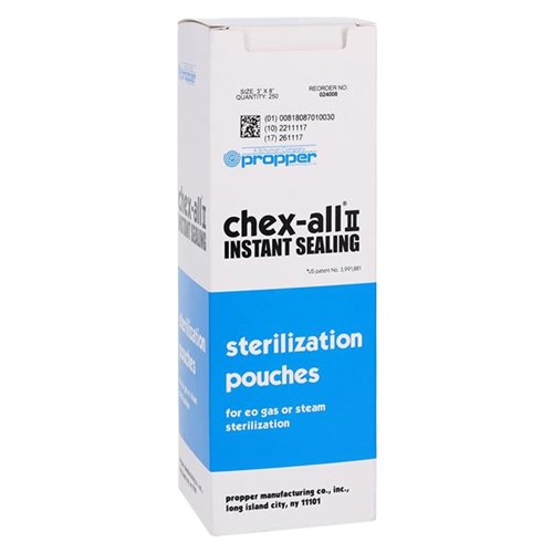 POUCH STERILIZATION 3" X 8" CHEX ALL