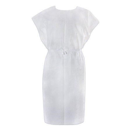 GOWN EXAM T/P/T 30 X 42 WHITE DELUXE