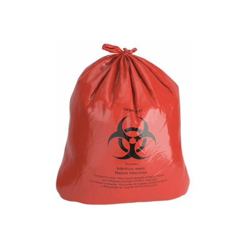 BIOHAZARD BAG 23X24" 7-10GAL 1-1/10MIL