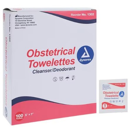 TOWELETTE OBSTETRICAL 5X7 BX/100