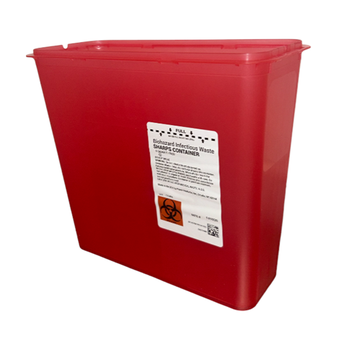 SHARPS CONTAINER 5 QT RED WALLMNT 20/CS