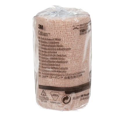 BANDAGE COBAN WRAP 4"x5YD N/S TAN 18/CS