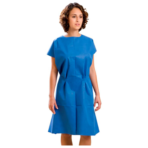 GOWN NON WOVEN 30"x42" W/ BLUE CS/50