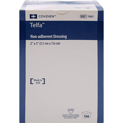 DRESSING TELFA 2"x3" NON ADHERENT BX/100