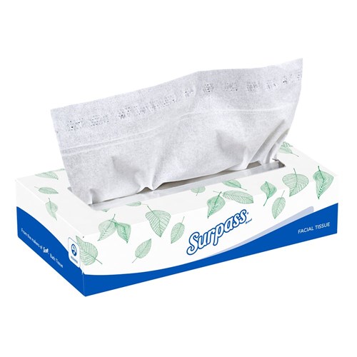 TISSUES FACIALPAPER WHITE SURPASS