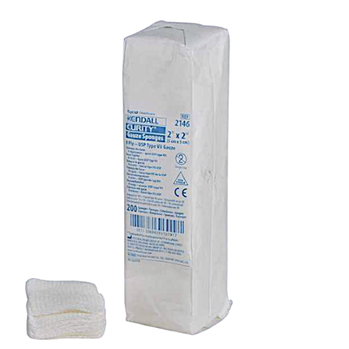 GAUZE SPONGE 2X2 8-PLY CURITY NS 25BX/CS