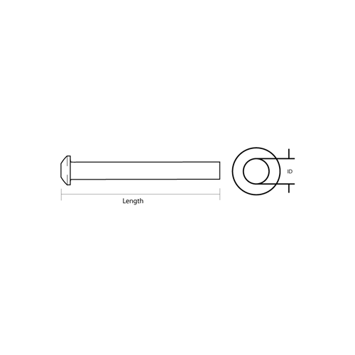 TUBE VENT STRAIGHT 1.14MM ID 12MM LEN