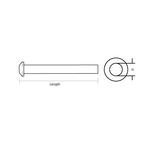 TUBE EAR VENT STRAIGHT 1.14MM ID 7MM LEN