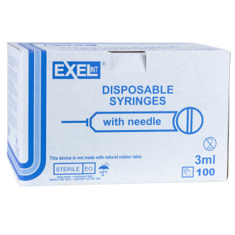 SYRINGE 3ML 20G X 1" LUER LOK EXEL