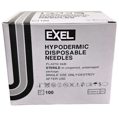 NEEDLE HYPODERMIC 22G x 1.5" EXEL BX/100