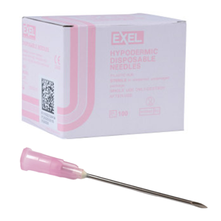 NEEDLE HYPODERMIC EXEL 18G x 1.5" BX/100