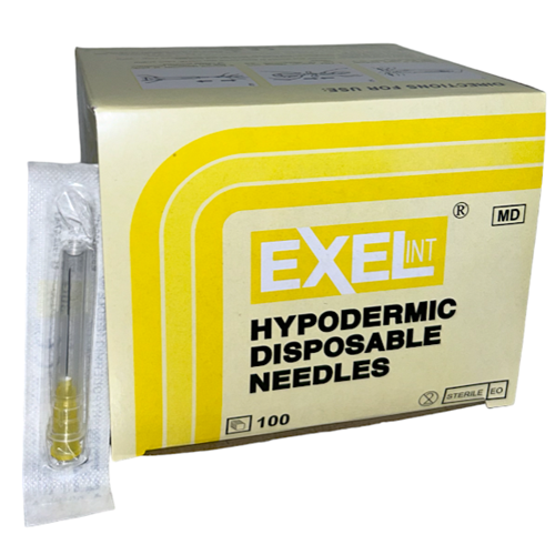 NEEDLE HYPODERMIC EXEL 23G x 1" BX/100