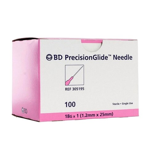 NEEDLE BD 18G x 1" BX/100