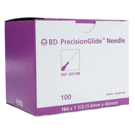 NEEDLE PRECISIONGLIDE 16G x 1.5" BX/100