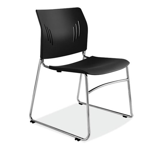 CHAIR GUEST ARMLESS POLY CHROME