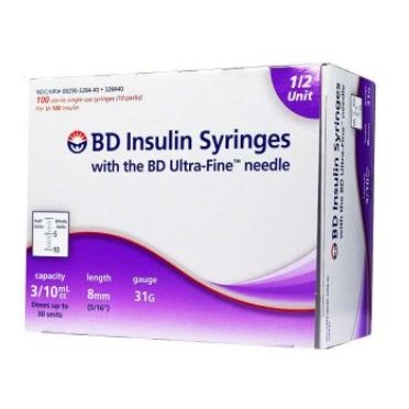 SYRINGE INSULIN 3/10ML 31Gx5/16" (P)