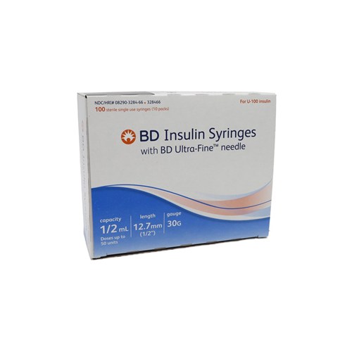 SYRINGE INSULIN 1/2ML 30G x 1/2" ULTRAFN