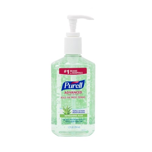 SANITIZER HAND INSTANT W ALOE 12OZ PUMP