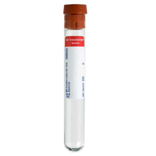 VACUTAINER GLASS 16X100MM 10ML RED