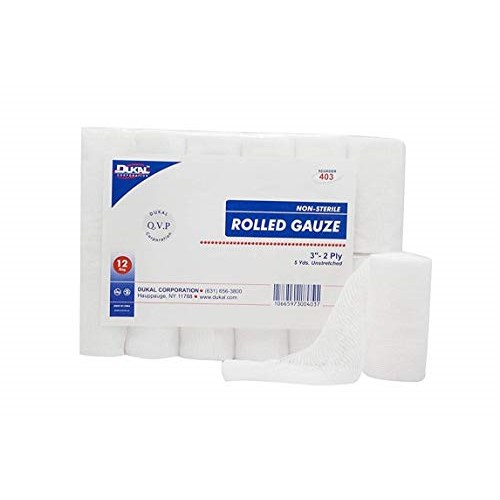 ROLLED GAUZE 3" NON STERILE 2-PLY BG/12