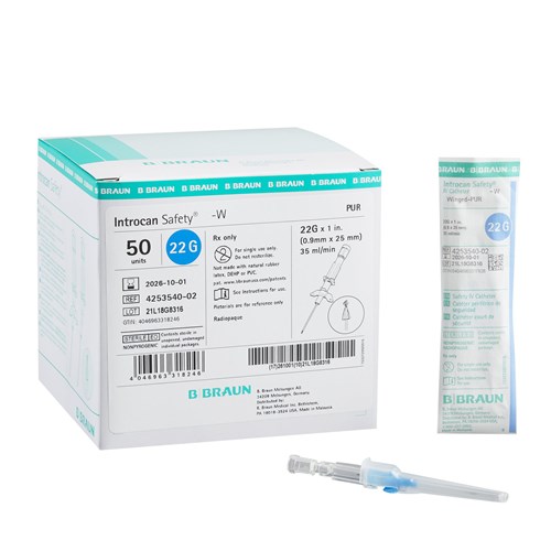 CATHETER IV 22G X 1" SAFETY WING INTROCA