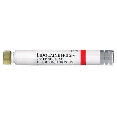 LIDOCAINE 2% ANESTHETIC CART W/EPI BX/50