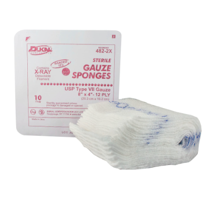 GAUZE SPONGE 8X4 X-RAY DTCT 12-PLY 48CS