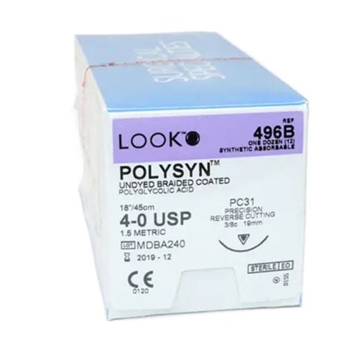 SUTURE 4/0 POLYSYN 18" PC-31 12/BX