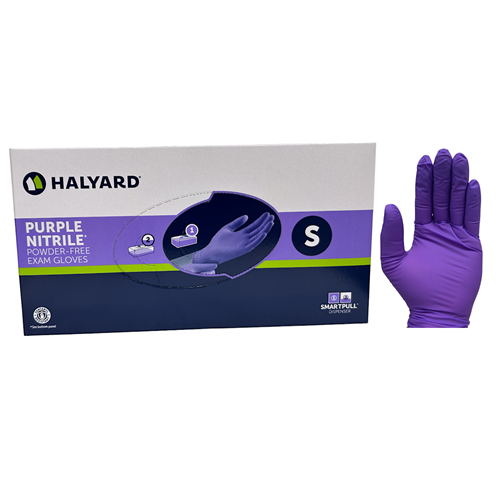 GLOVES NITRILE PURPLE SMALL HALYARD