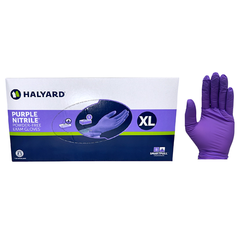 GLOVES NITRILE PURPLE XL HALYARD