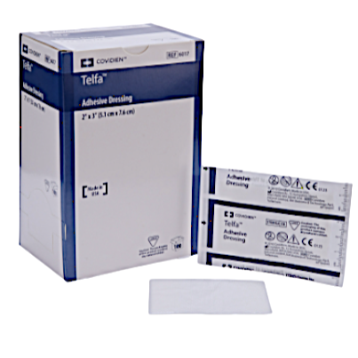 PAD TELFA ADHESIVE 2" x 3" STER BX/100