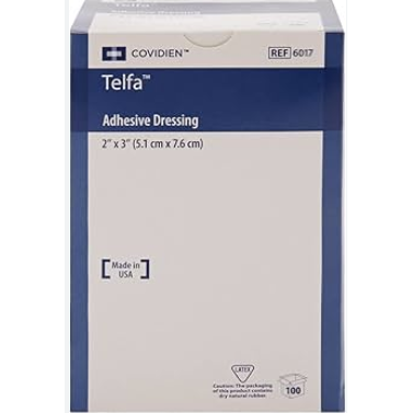 PAD TELFA ADHESIVE 2" x 3" STER BX/100