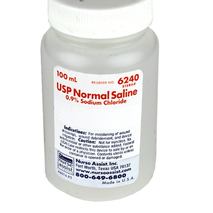 SALINE STERILE 0.9% 100ML BOTTLE CS/48