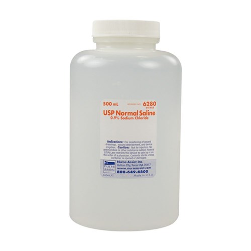 SALINE STERILE 0.9% 500ML BOTTLE