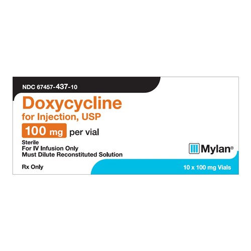 DOXYCYCLINE INJ 100MG/VL POWDER SDV