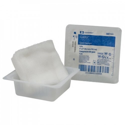 GAUZE CURITY 4" x 4" STERILE 12PLY BX/10