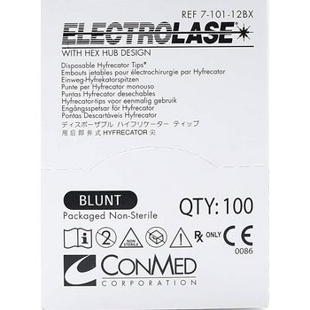 TIPS DERMAL BLUNT CONMED NON STER BX/100