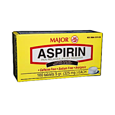 ASPIRIN FILM COATED 325MG BT/100