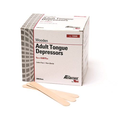 DEPRESSOR TONGUE ADULT 6" NS BX/500