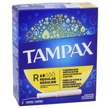 TAMPAX TAMPONS REG 20/BX, 24BX/CS