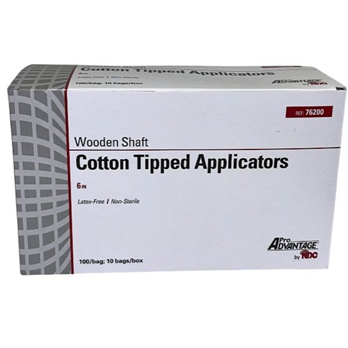 APPLICATOR COTTON TIP 6" WOOD NS BX/1000