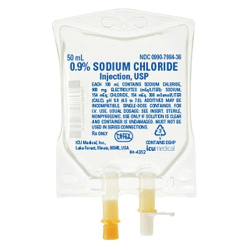 SODIUM CHLORIDE 0.9% 50ML 80/CS