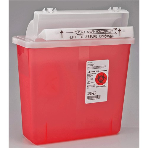 SHARPS CONTAINER  5 QUART RED 20/CS