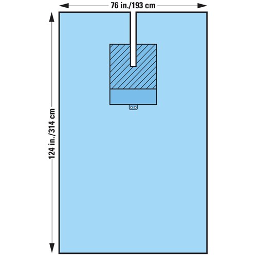 DRAPE ENT SPLIT 76" X 124" STERILE