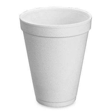 CUP STYROFOAM 8 OZ WHITE PK/25