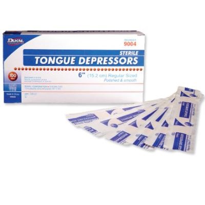 DEPRESSOR TONGUE STRL 6" ADULT BX/100