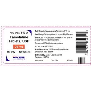 FAMOTIDINE TAB 20MG BT/100