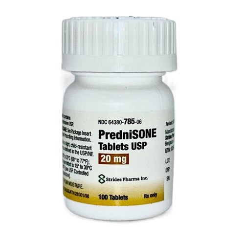 PREDNISONE TABLET 20MG BOTTLE/100