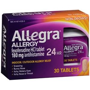 ALLEGRA OTC TAB 24HR 180MG 30/BX