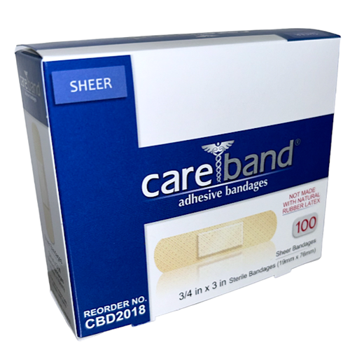 BANDAGE STRIP SHEER 3/4x3" LF BX/100